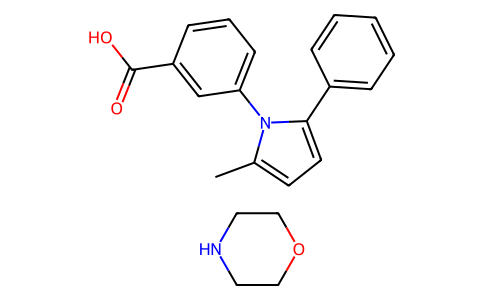 Benzoic acid, m-(2-methyl-5-phenylpyrrol-1-yl)-, compd. with morpholine (1:1) 26180-42-7